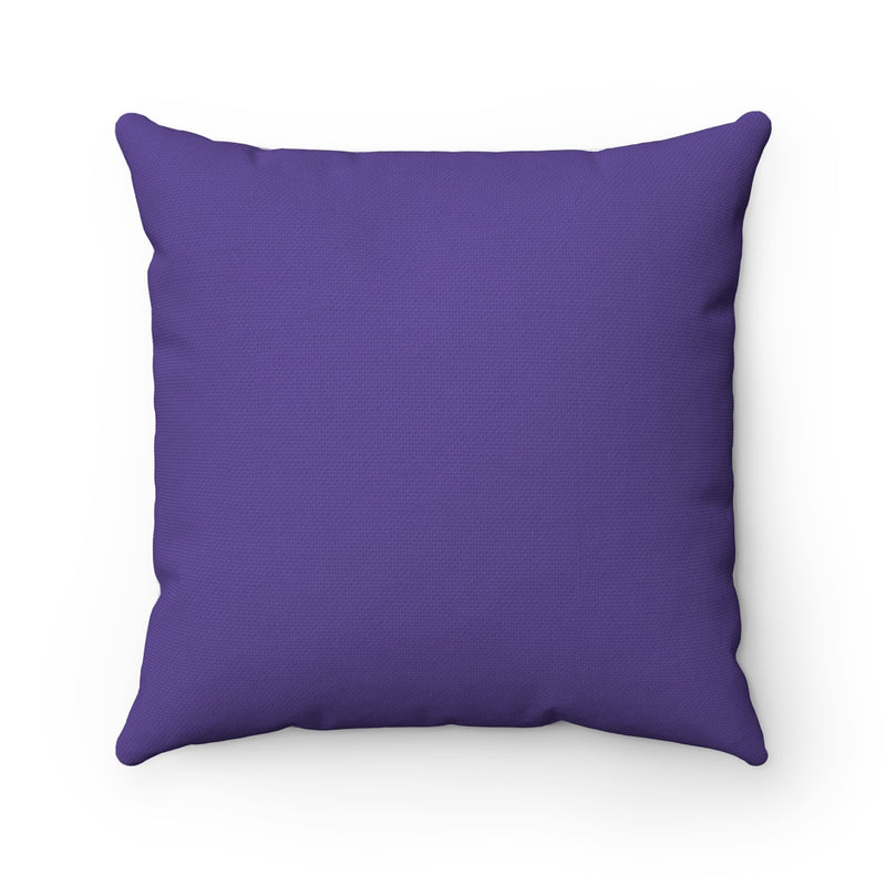 Sam The Shark Spun Polyester Square Pillow Purple & Yellow