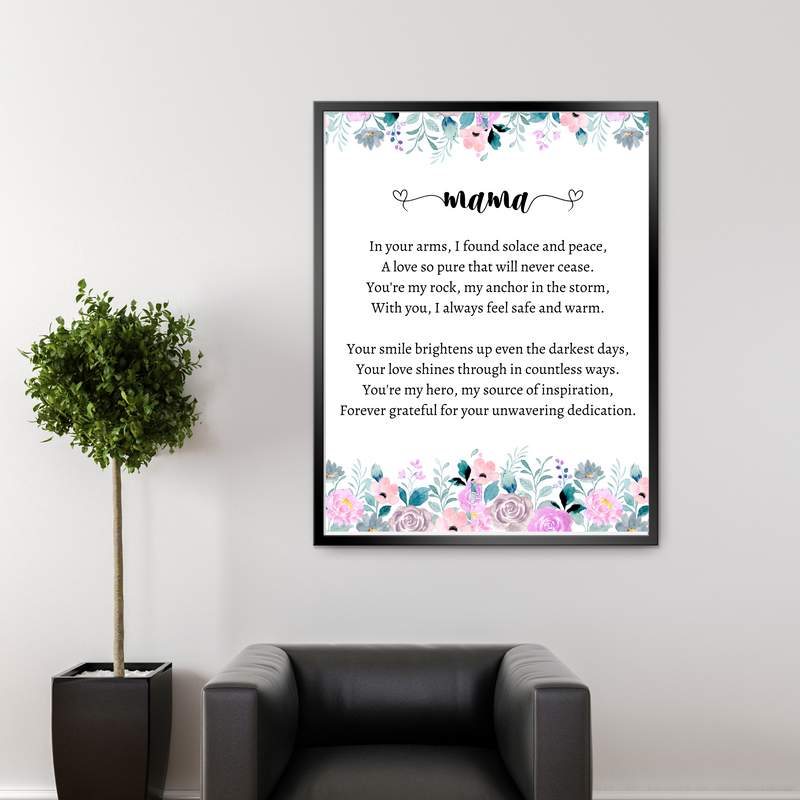 Mama's Love Poem Wall Art