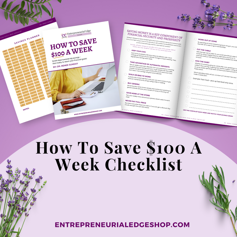 How To Save $100 A Week Checklist