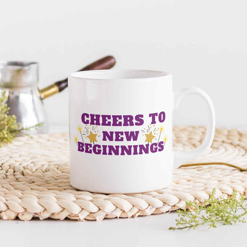 Cheers to New Beginnings Coffee Mug