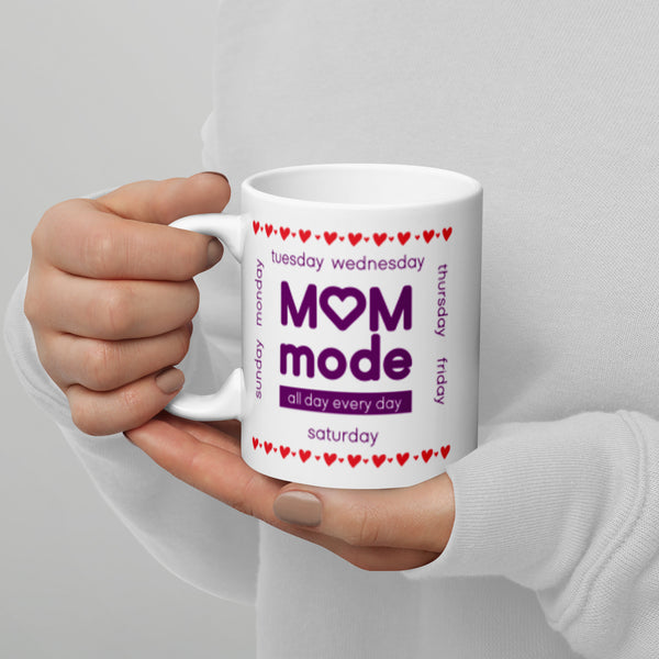 White glossy mug