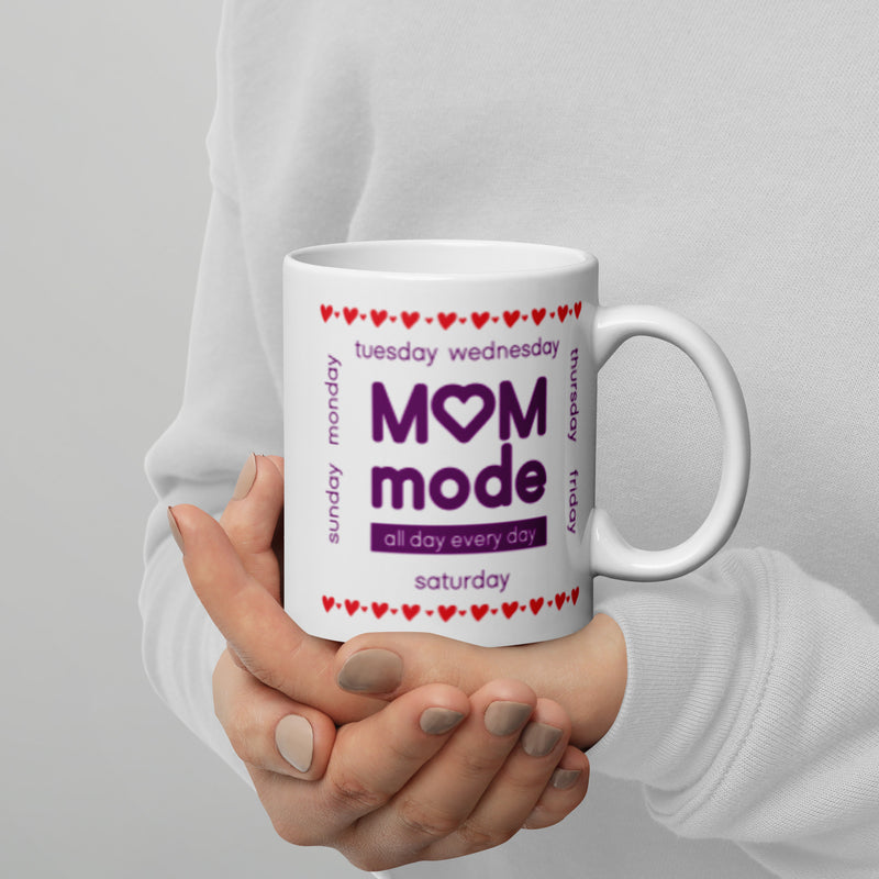 White glossy mug