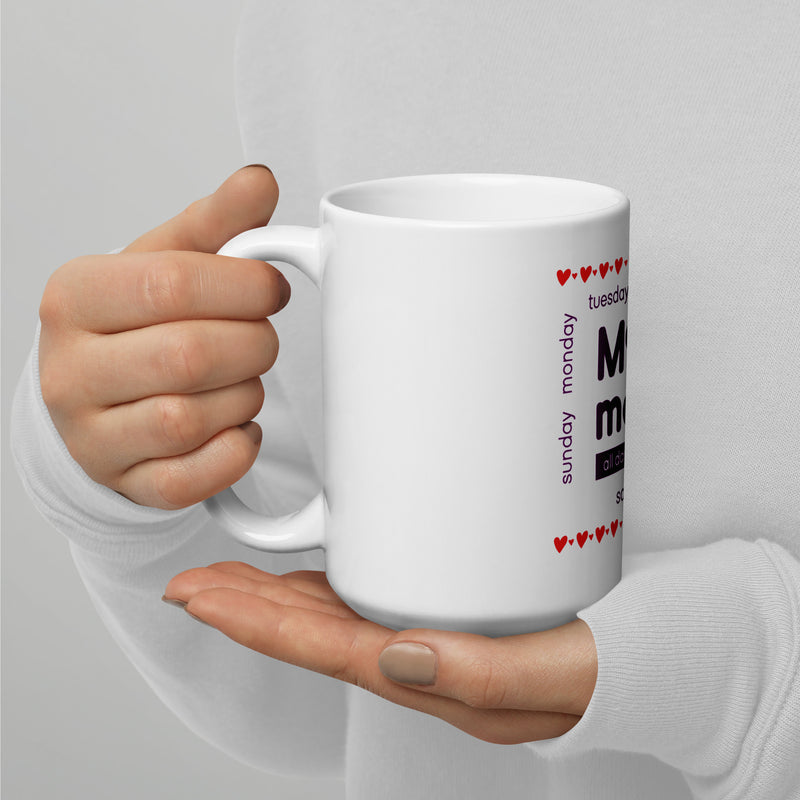 White glossy mug