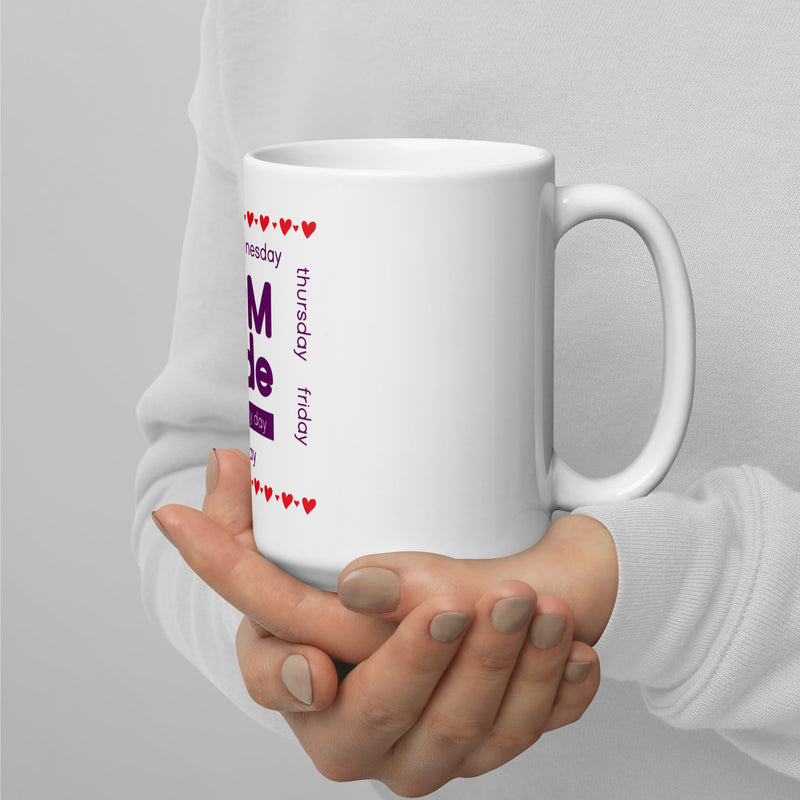 White glossy mug