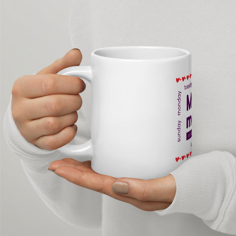 White glossy mug