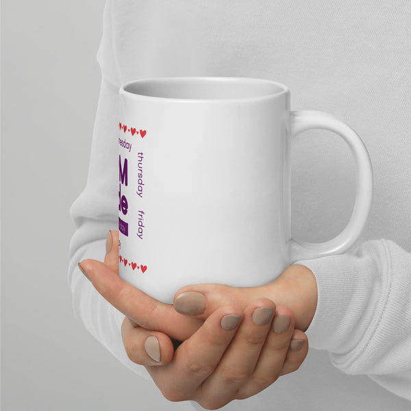 White glossy mug