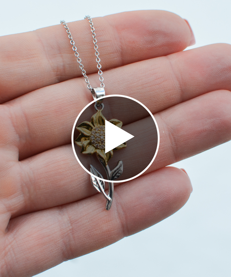 Wife Anniversary Sunflower Necklace - For My Wife
