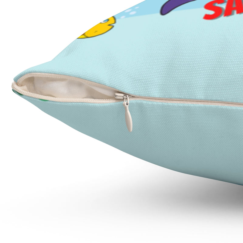 Sam the Shark Spun Polyester Square Pillow