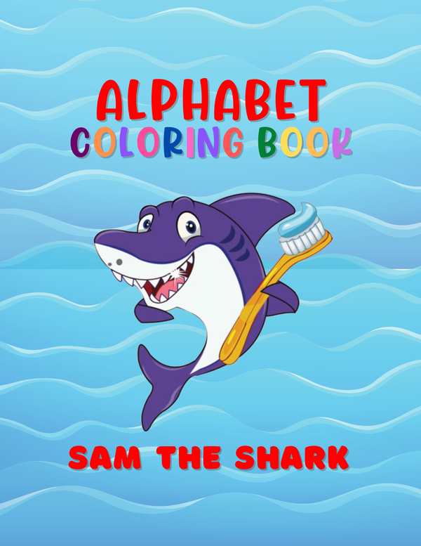 Sam The Shark Alphabet Children’s Coloring Book