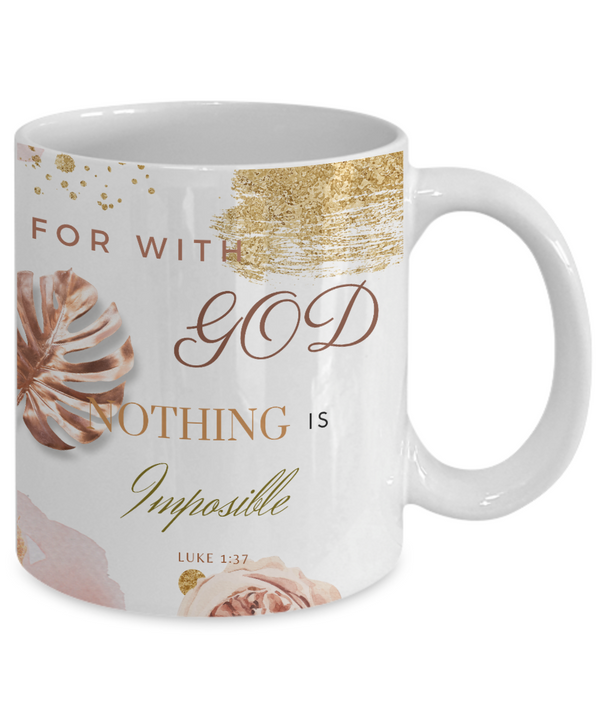 Luke 1:37 Scripture Coffee Mug