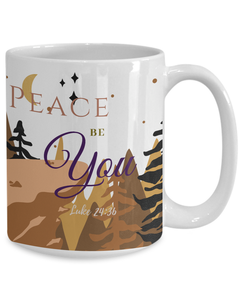 Luke 24:36 Scripture Coffee Mug