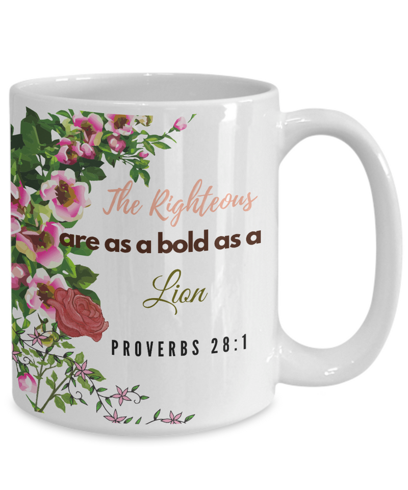 Proverbs 28:1 Scripture Coffee Mug