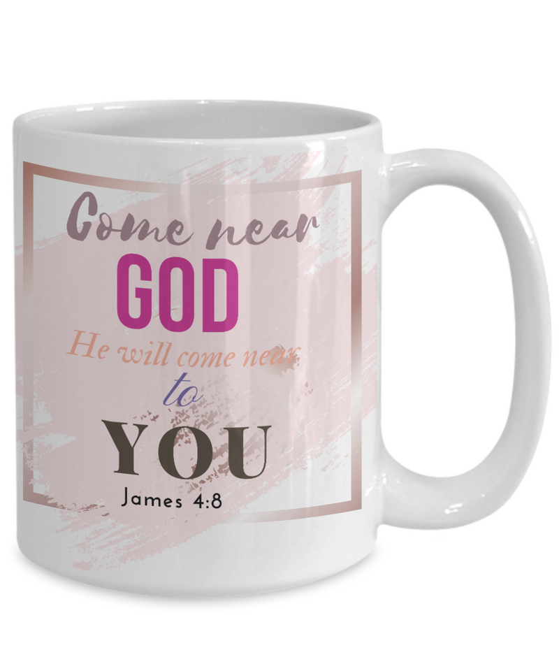 James 4:8 Scripture Coffee Mug