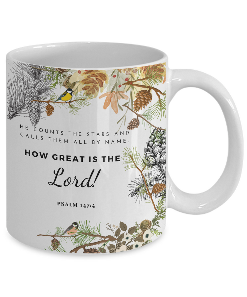 Psalm 147:4 Scripture Coffee Mug