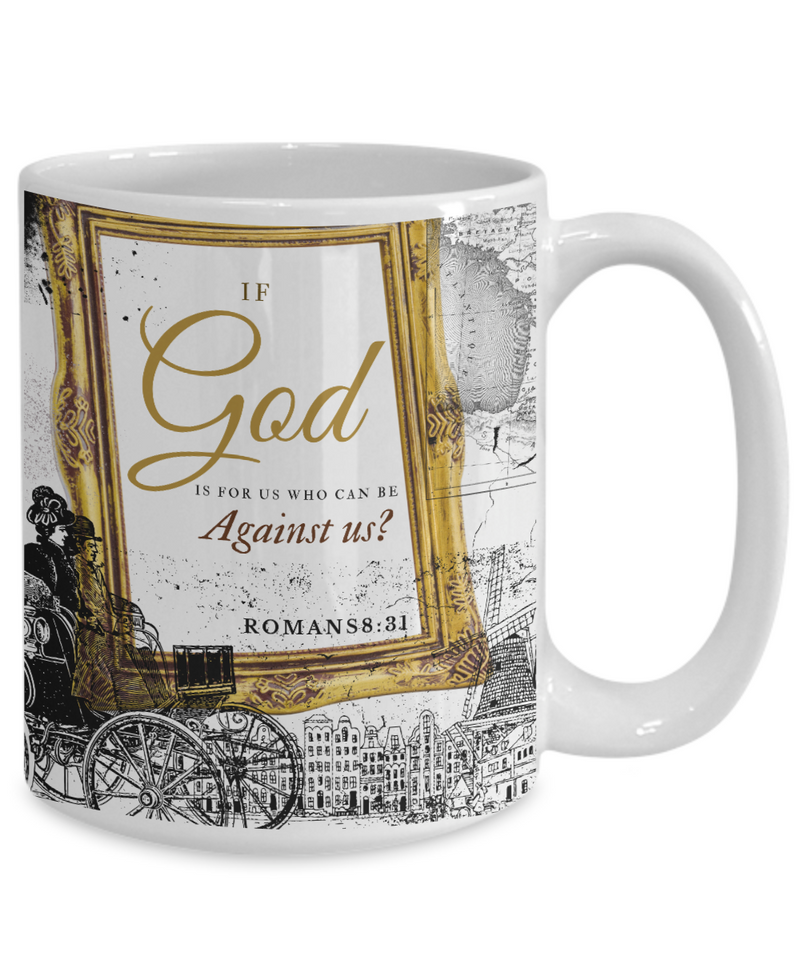Romans 8:31 Scripture Coffee Mug