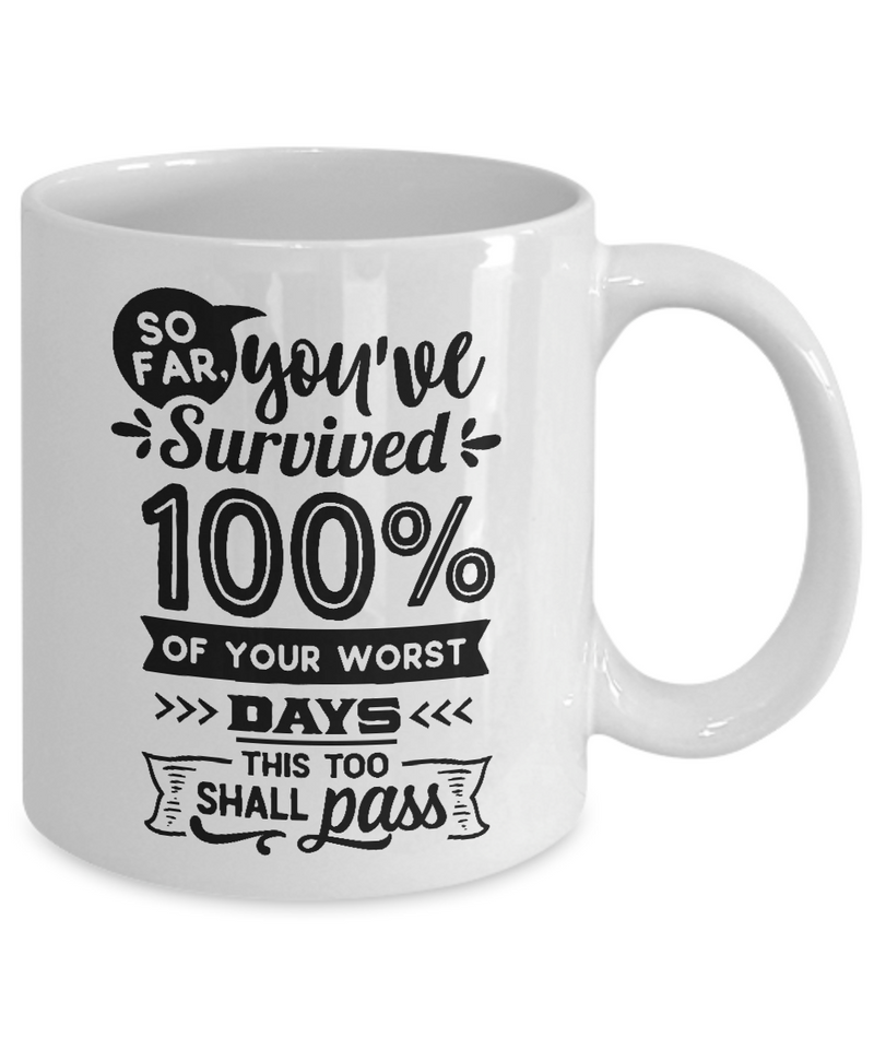 So Far You've Survived White Mug