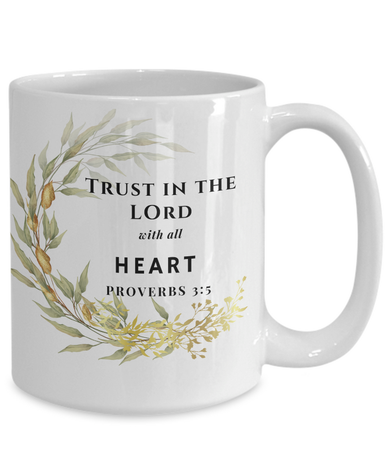 Proverbs 3:5 Scripture Coffee Mug