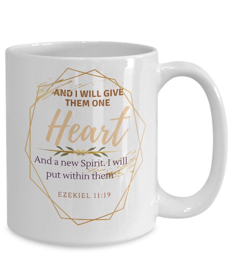 Ezekiel 11:19 Scripture Coffee Mug