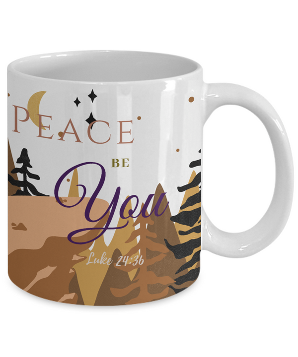 Luke 24:36 Scripture Coffee Mug