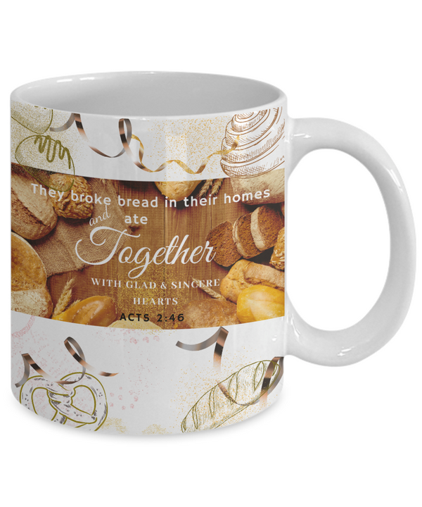 Acts 2:46 Scripture Coffee Mug