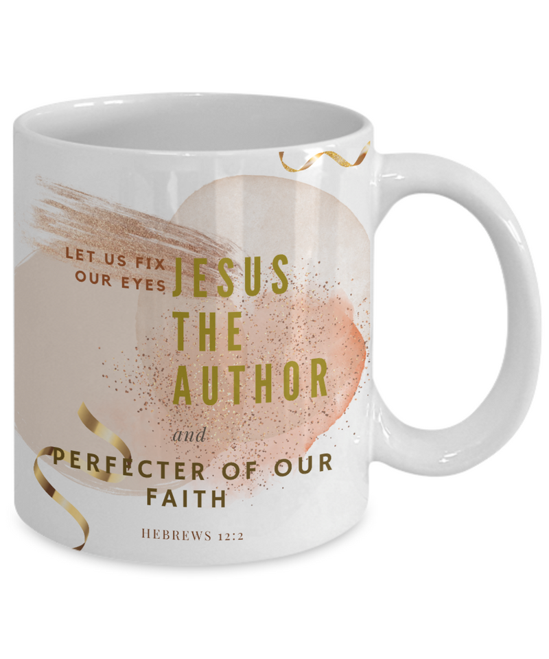 Hebrews 12:2 Scripture Coffee Mug