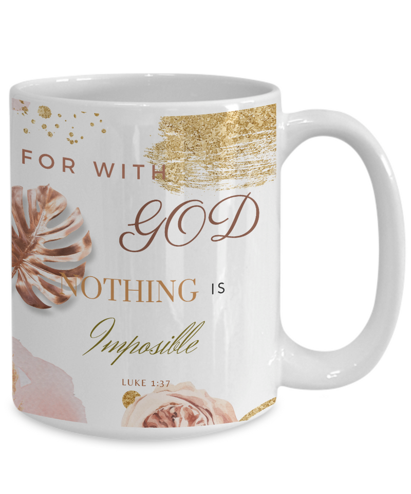 Luke 1:37 Scripture Coffee Mug