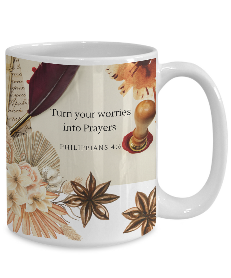 Philippians 4:6 Scripture Coffee Mug