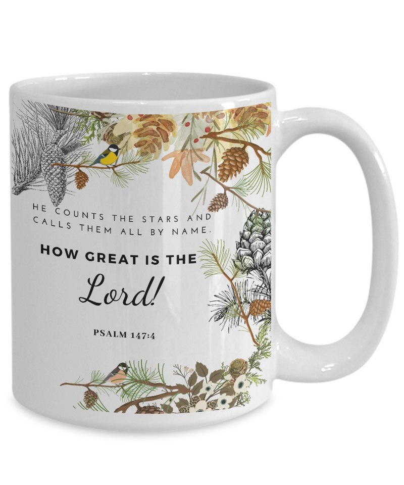 Psalm 147:4 Scripture Coffee Mug