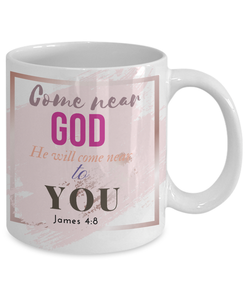 James 4:8 Scripture Coffee Mug