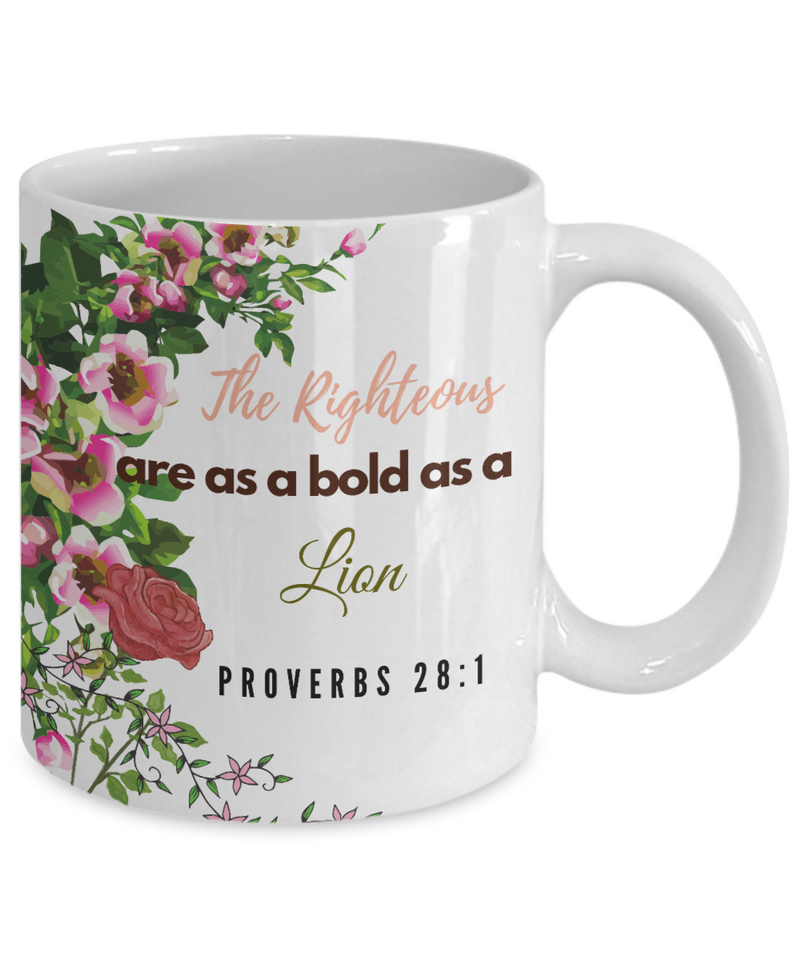 Proverbs 28:1 Scripture Coffee Mug