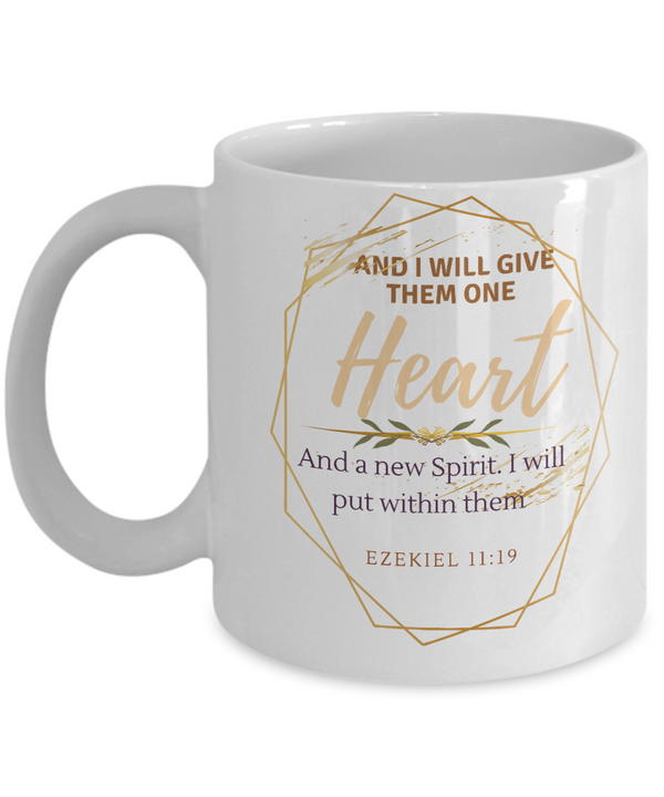 Ezekiel 11:19 Scripture Coffee Mug