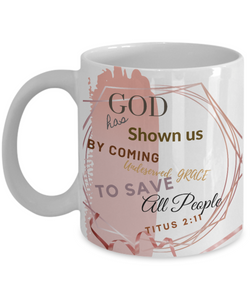 Titus 2:11 Scripture Coffee Mug