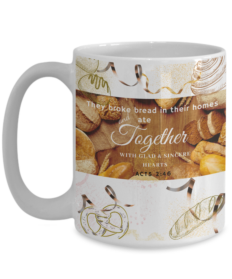 Acts 2:46 Scripture Coffee Mug