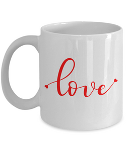 Love Coffee Mug, Coffee Lovers Mug