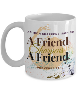 Proverbs 27:17 Scripture Coffee Mug