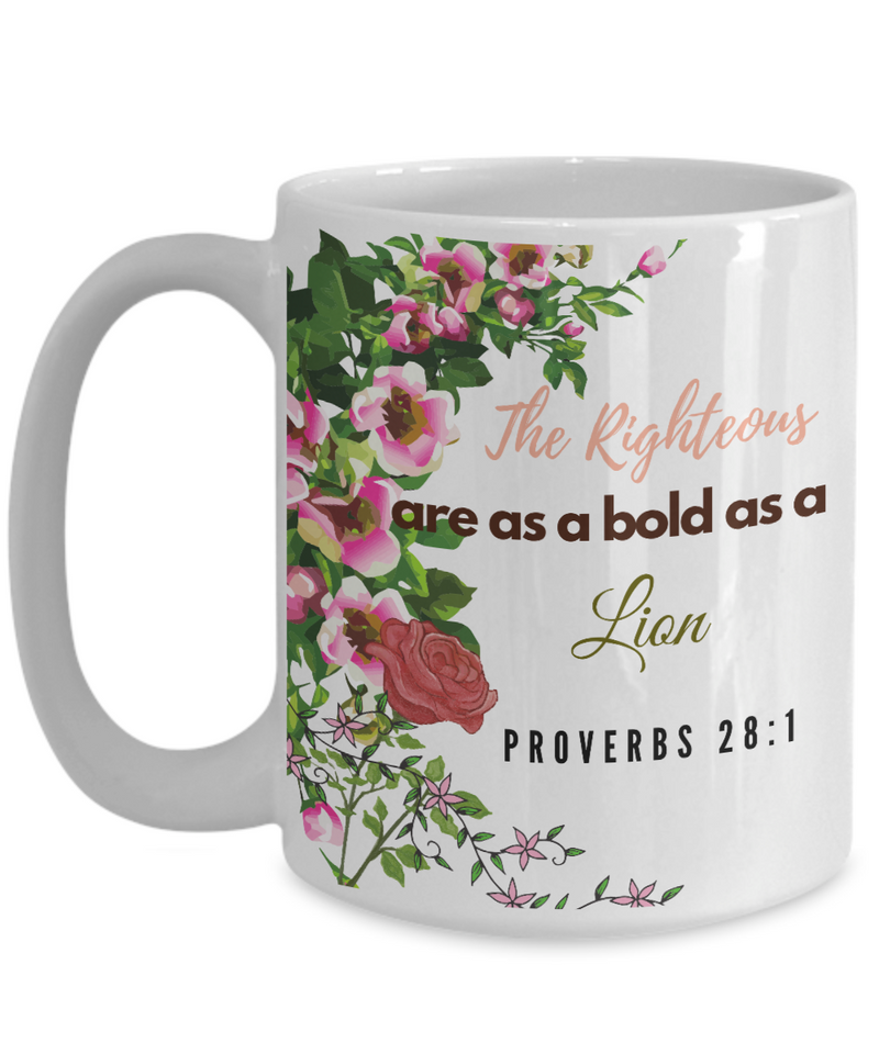 Proverbs 28:1 Scripture Coffee Mug