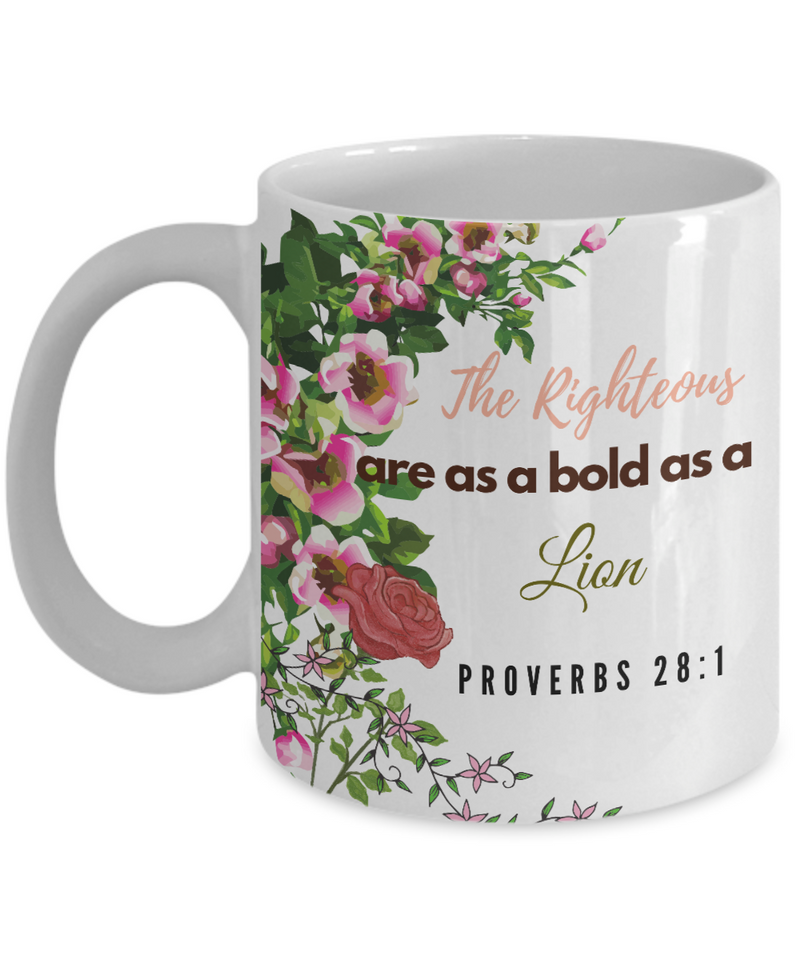 Proverbs 28:1 Scripture Coffee Mug