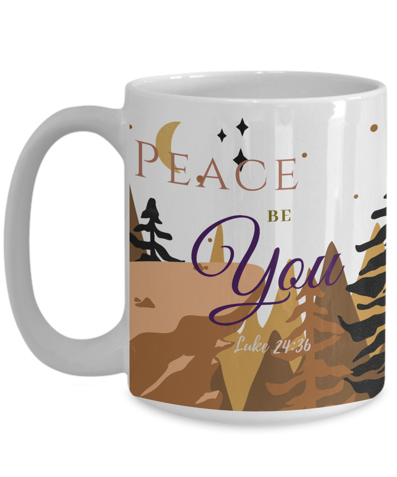 Luke 24:36 Scripture Coffee Mug