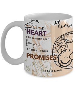 Psalm 130:5 Scripture Coffee Mug
