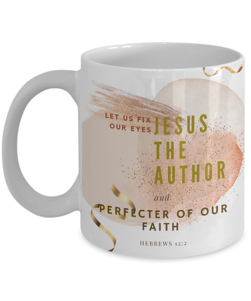 Hebrews 12:2 Scripture Coffee Mug