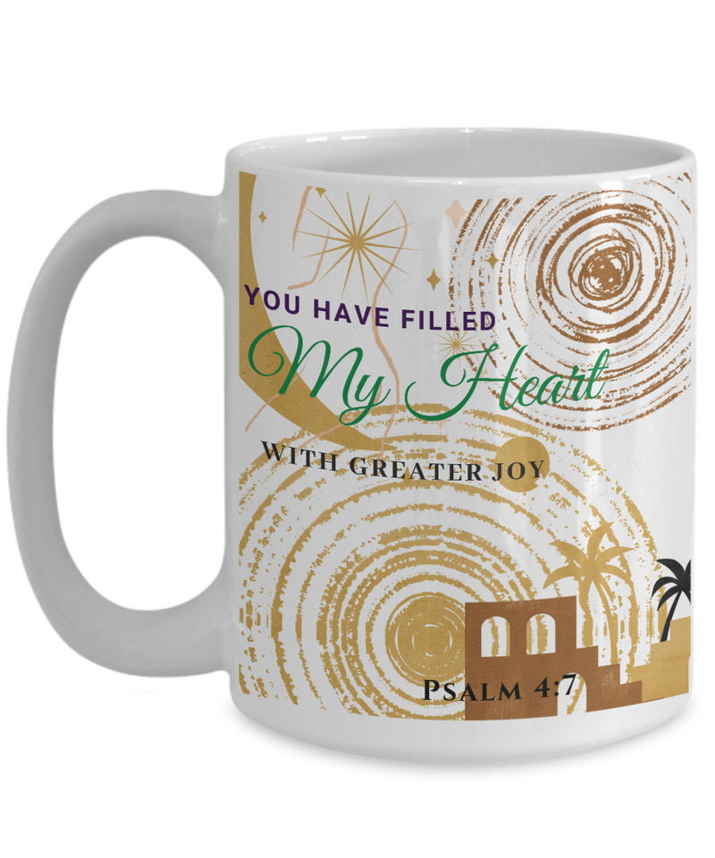 Psalm 4:7 Scripture Coffee Mug