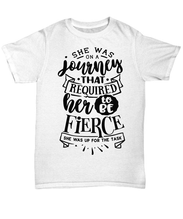 She was on a Journey White T-shirt