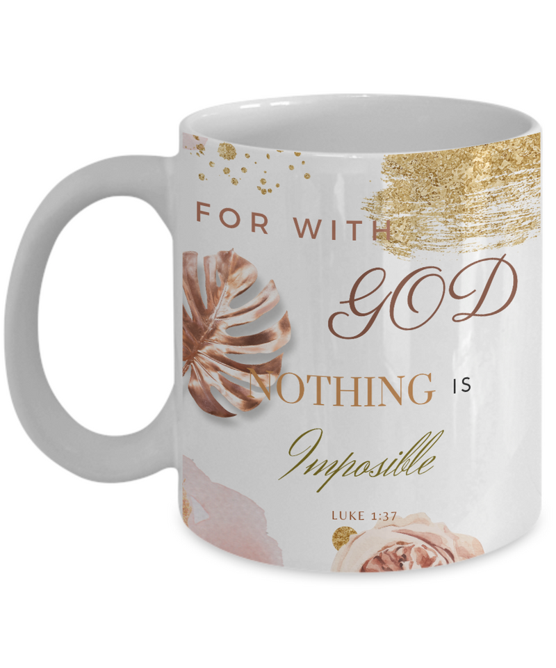 Luke 1:37 Scripture Coffee Mug