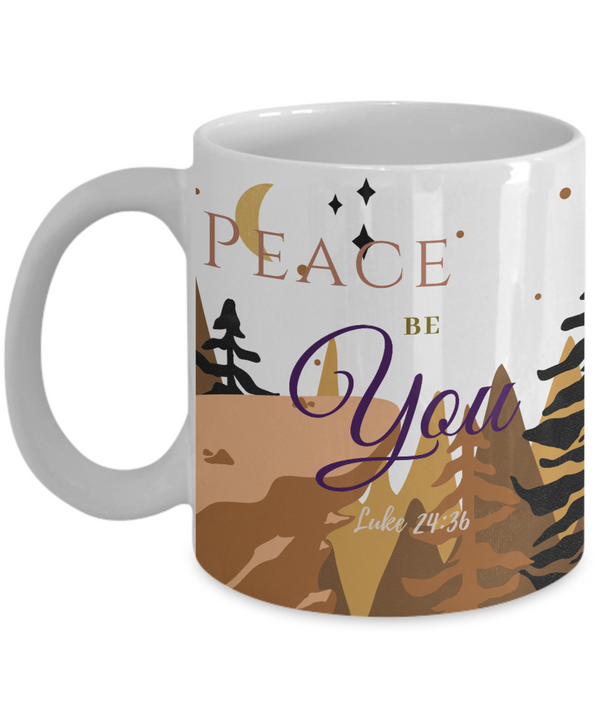 Luke 24:36 Scripture Coffee Mug