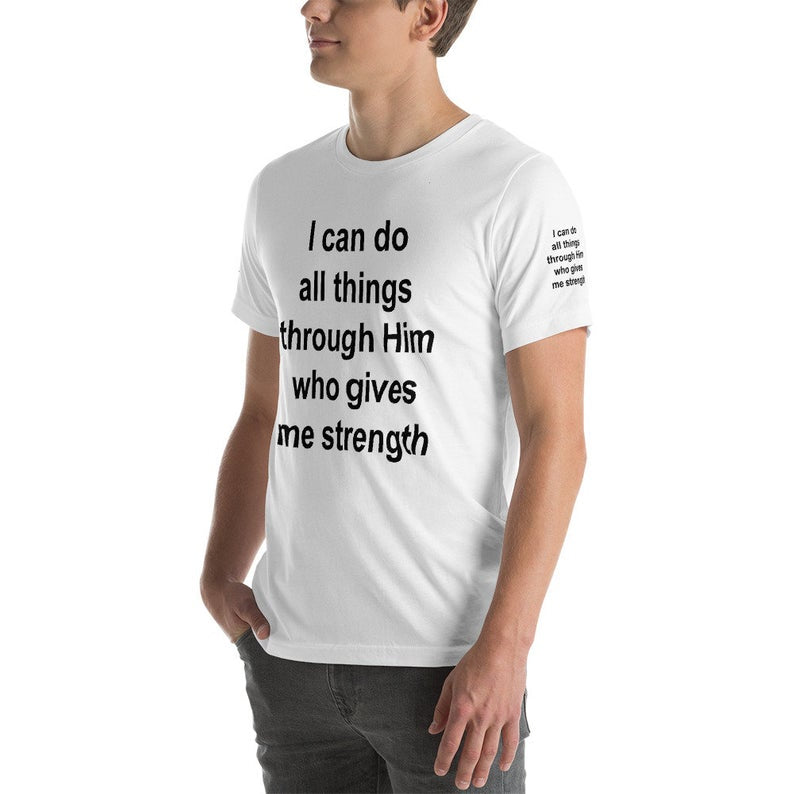 I Can Do All Things Through Him Who Gives Me Strength T Shirt, Religious Shirts for Women