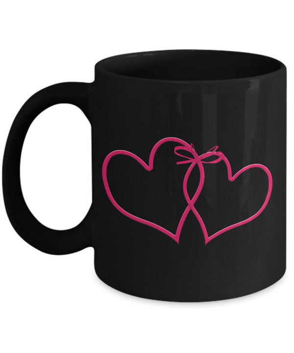 Heart Sign Coffee Mug , Black Coffee Cup
