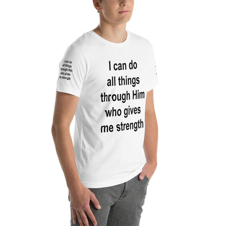 I Can Do All Things Through Him Who Gives Me Strength T Shirt, Religious Shirts for Women