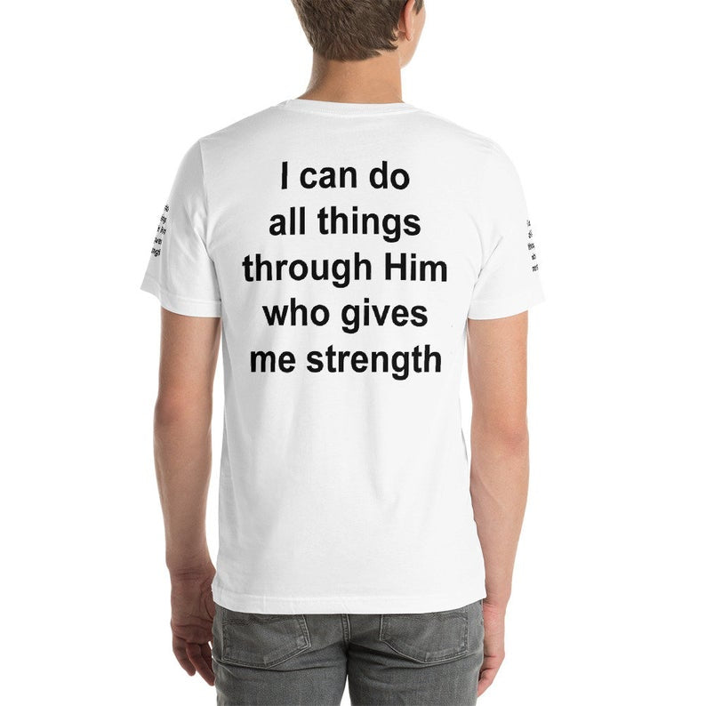 I Can Do All Things Through Him Who Gives Me Strength T Shirt, Religious Shirts for Women