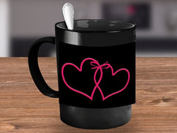 Heart Sign Coffee Mug , Black Coffee Cup