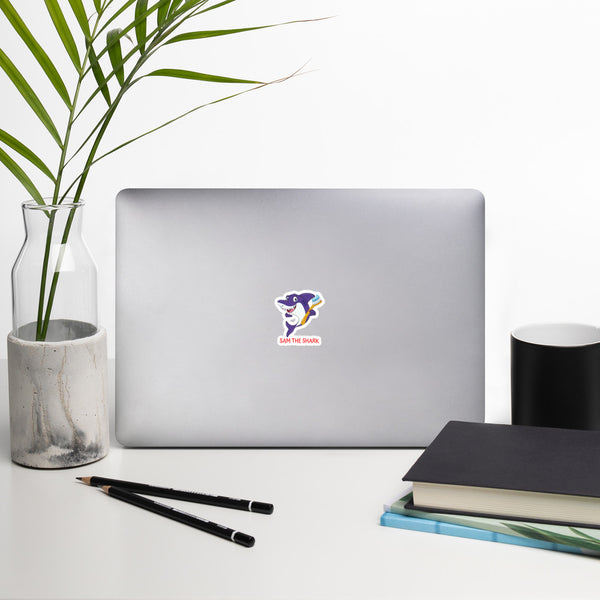 Sam The Shark Bubble-free stickers